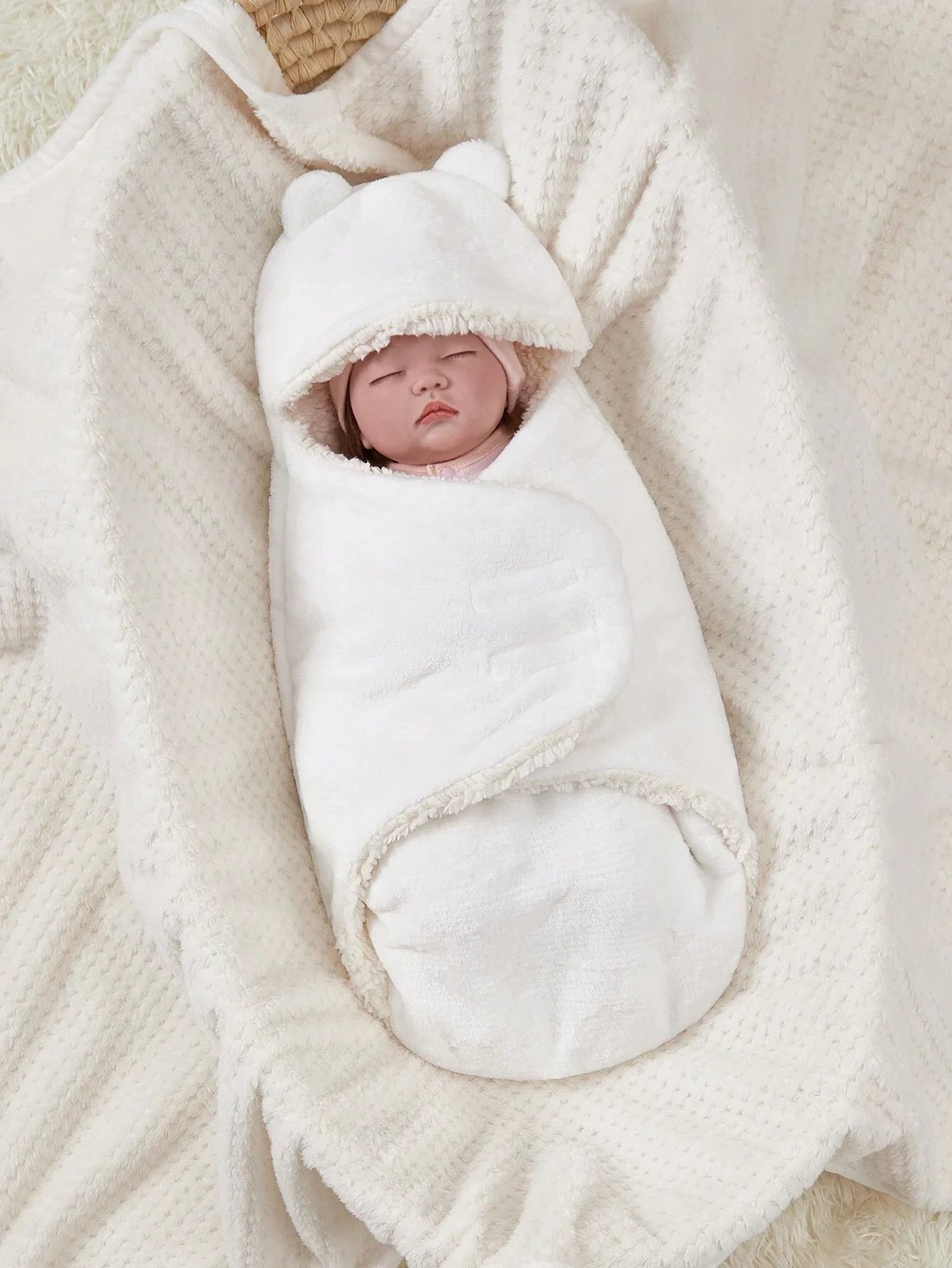 Buy SHEIN 1pc Unisex Baby Plush Fleece Swaddle Plus Fleece Blanket Love Valentine in Pakistan