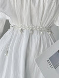 Buy SHEIN 1pc Women Faux Pearl Beaded Elegant Belt For Dress Decoration in Pakistan