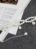 Buy SHEIN 1pc Women Faux Pearl Beaded Elegant Belt For Dress Decoration in Pakistan