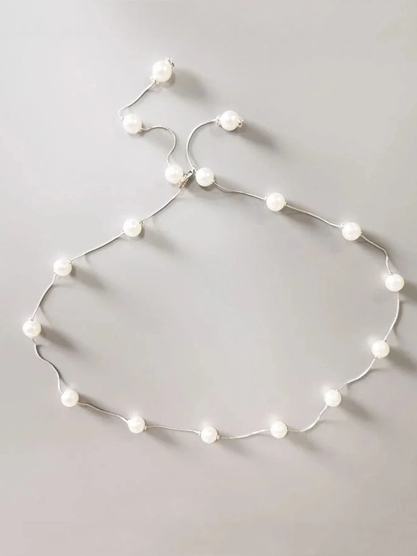 Buy SHEIN 1pc Women Faux Pearl Decor Elegant Chain Belt For Dress Decoration in Pakistan