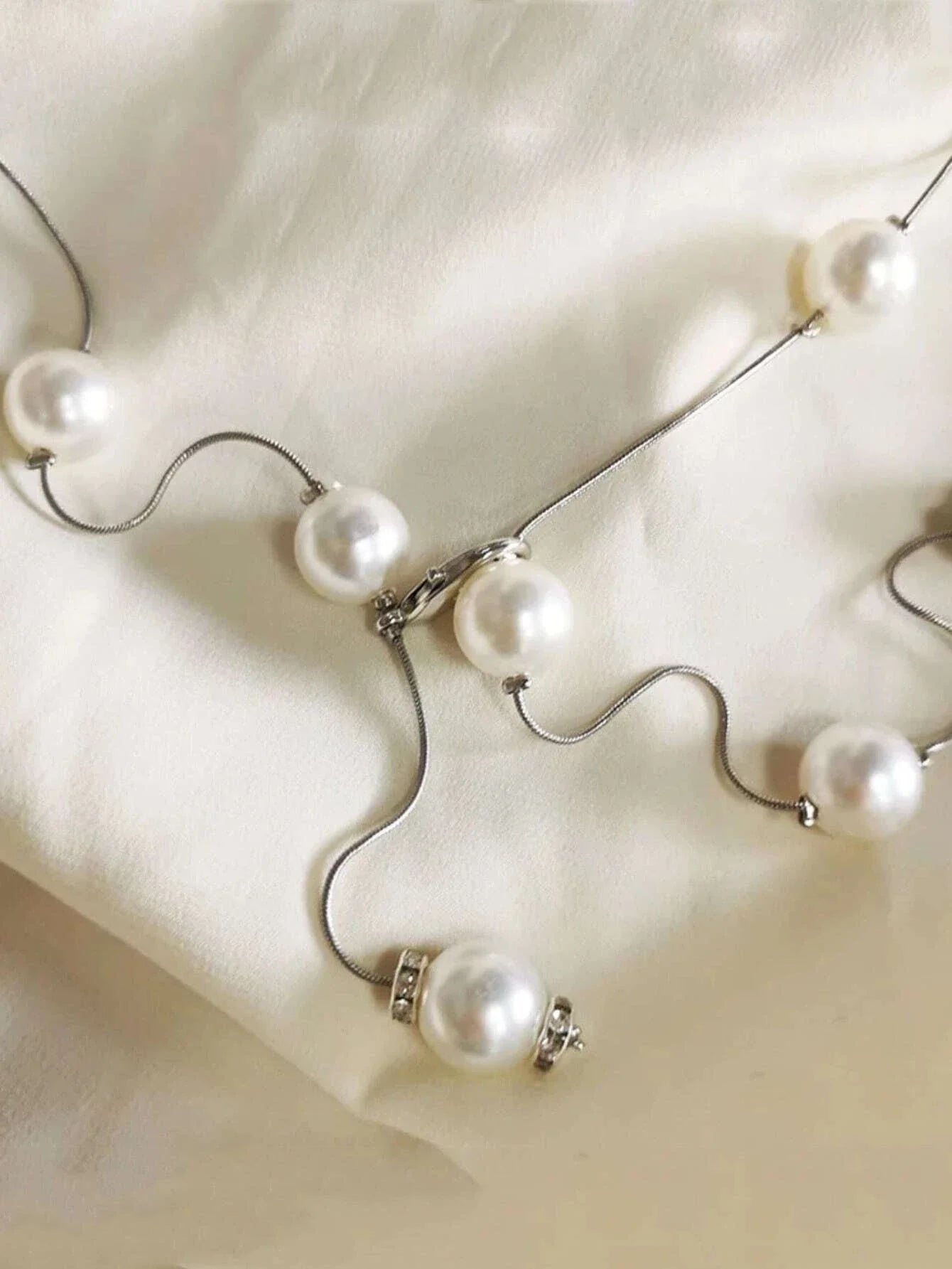 Buy SHEIN 1pc Women Faux Pearl Decor Elegant Chain Belt For Dress Decoration in Pakistan