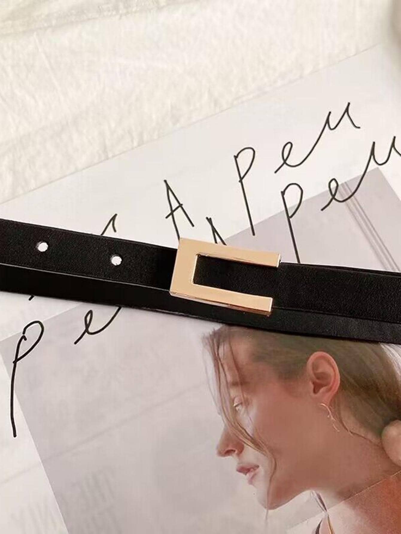 Buy SHEIN 1pc Women Geometric Buckle Decor Fashionable Belt For Dress Decoration in Pakistan