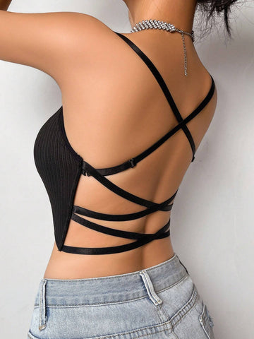 Buy SHEIN 1pc Women's Comfortable Black Seamless Backless Underwear in Pakistan