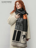 Buy SHEIN 1pc Women's Elegant & Stylish Splicing Horse Pattern Classic Scarf For Outdoor Accessories Women Winter Fall in Pakistan
