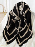 Buy SHEIN 1pc Women's Fashionable Printed Pleated Scarf Shawl Head Wrap Warm Knitted Scarf For Daily Use Accessories Women Winter Fall in Pakistan