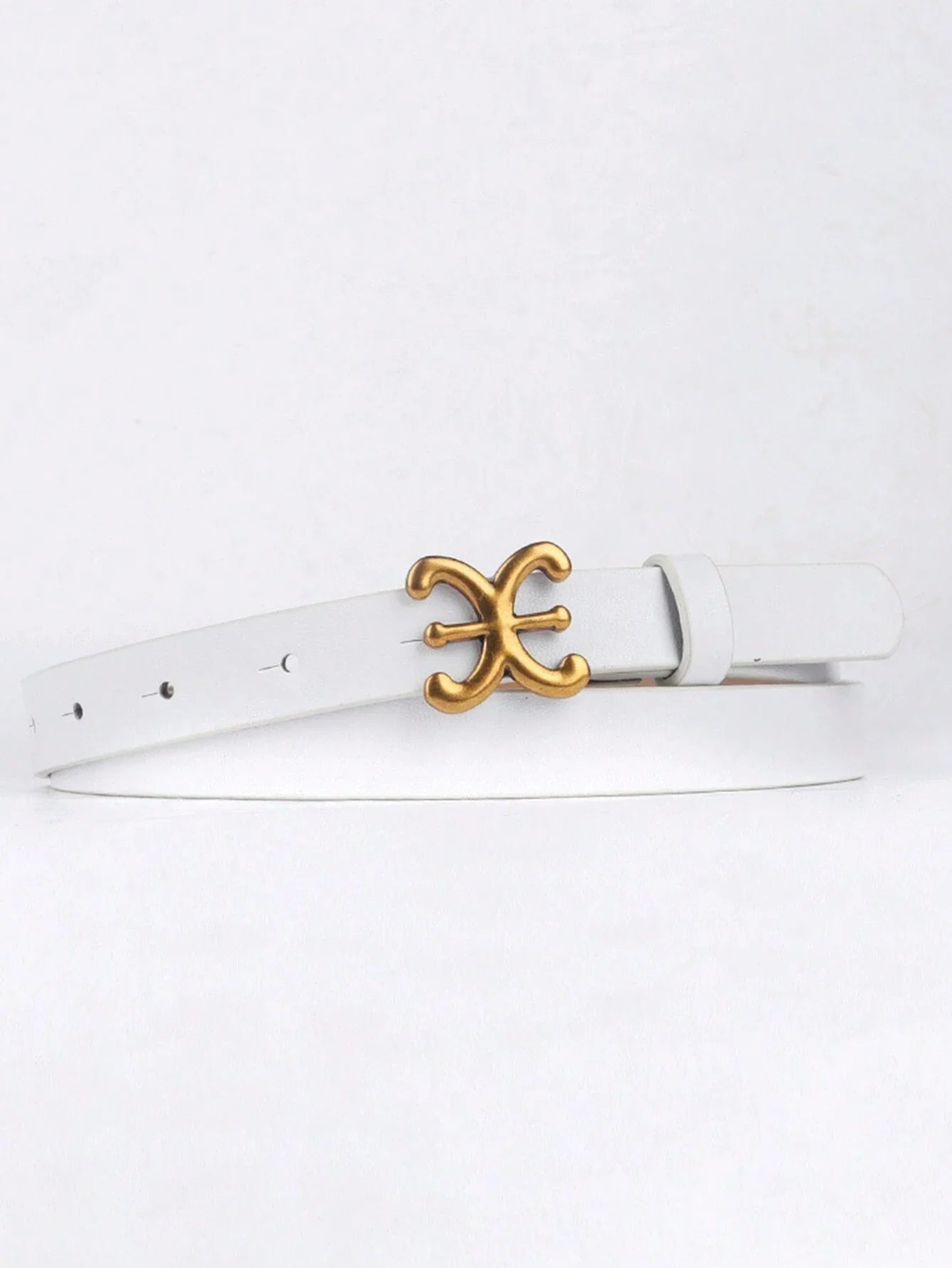 Buy SHEIN 1pc Women's Fashionable Pu Leather Belt With Metal Buckle; Retro Decorative Waistband For Sweaters, Coats, Dresses in Pakistan