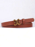 Buy SHEIN 1pc Women's Fashionable Pu Leather Belt With Metal Buckle; Retro Decorative Waistband For Sweaters, Coats, Dresses in Pakistan