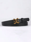 Buy SHEIN 1pc Women's Fashionable Pu Leather Belt With Metal Buckle; Retro Decorative Waistband For Sweaters, Coats, Dresses in Pakistan