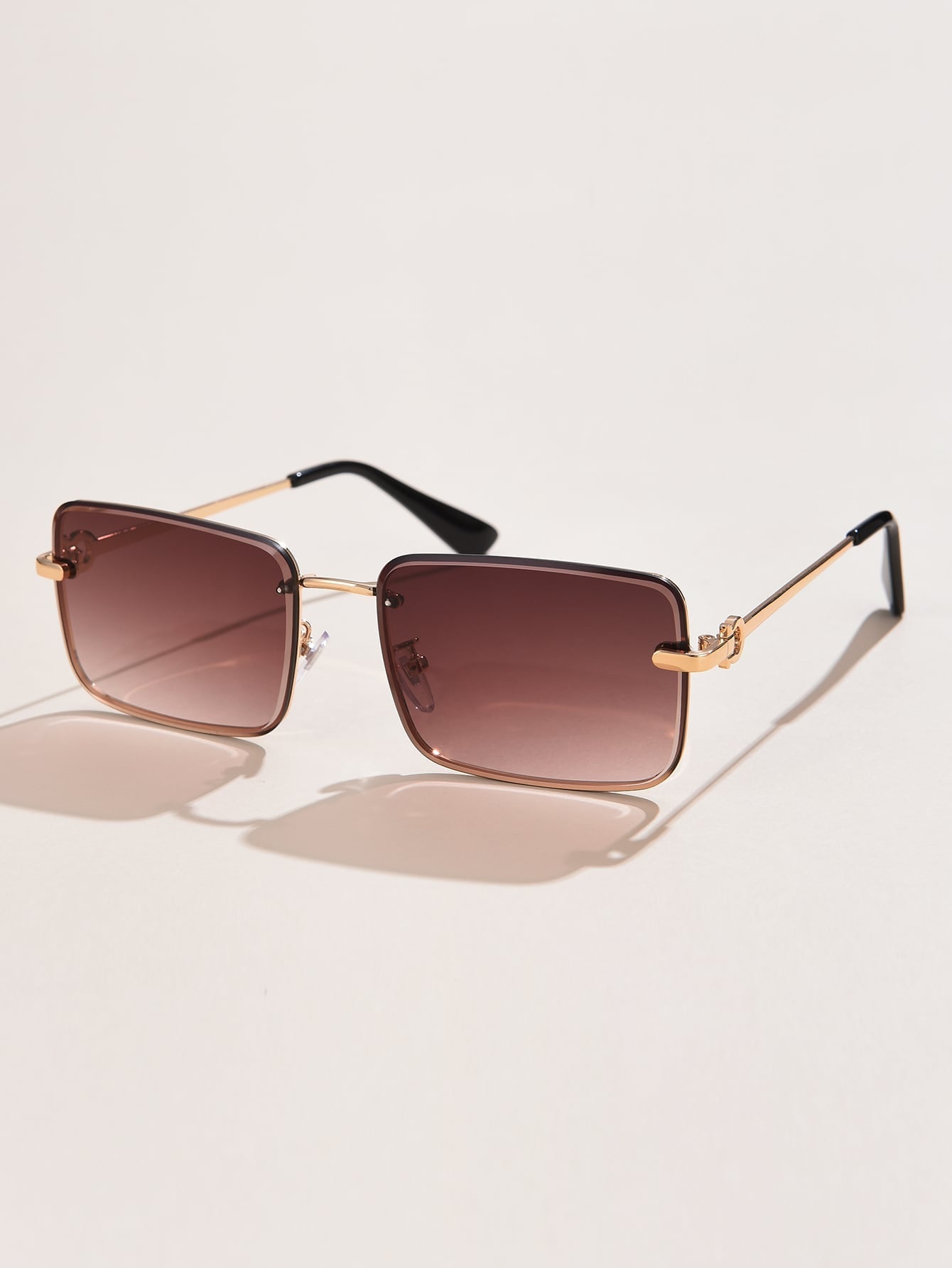 Buy SHEIN 1pc Women's Metal Square Frame Fashionable Sunglasses in Pakistan