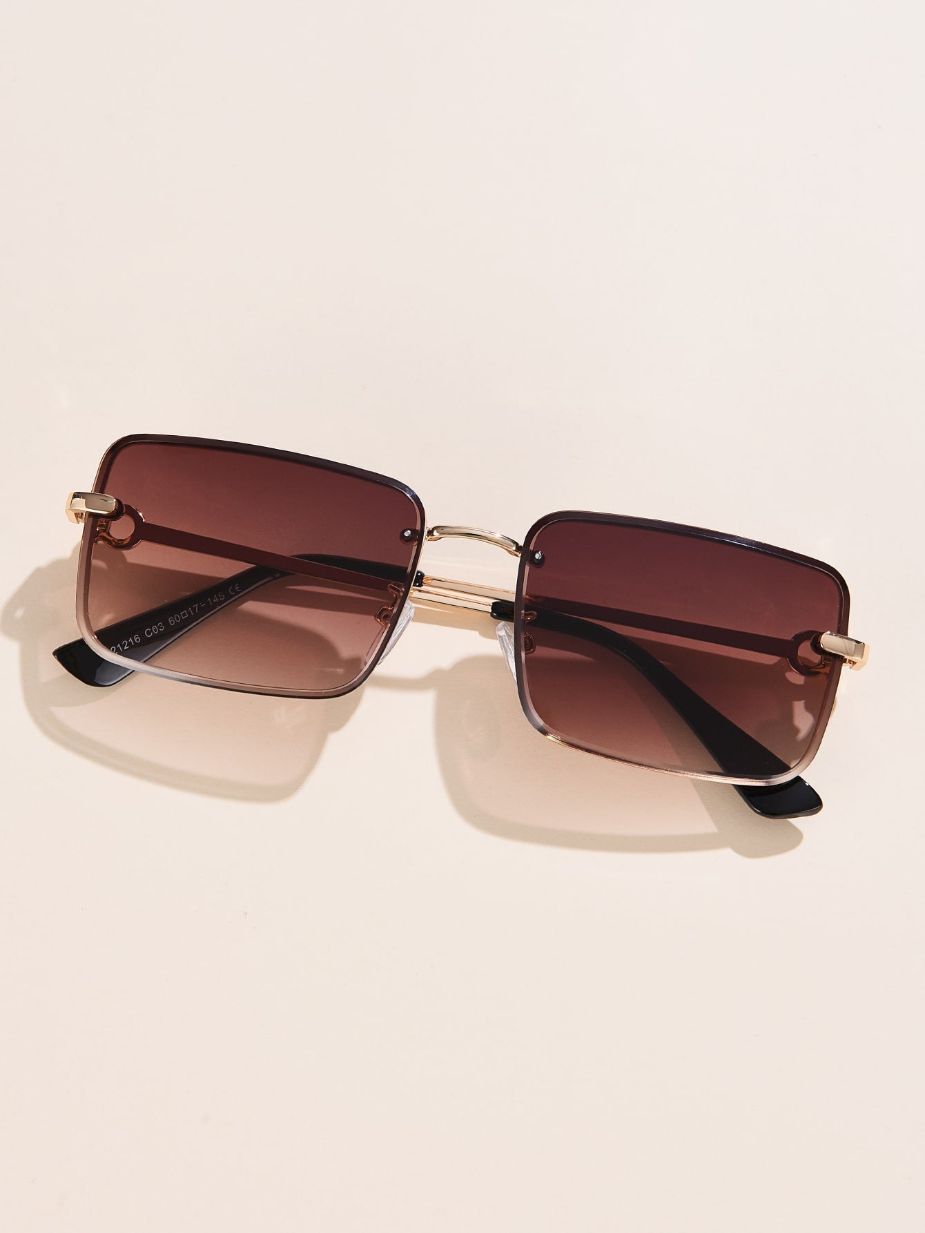Buy SHEIN 1pc Women's Metal Square Frame Fashionable Sunglasses in Pakistan