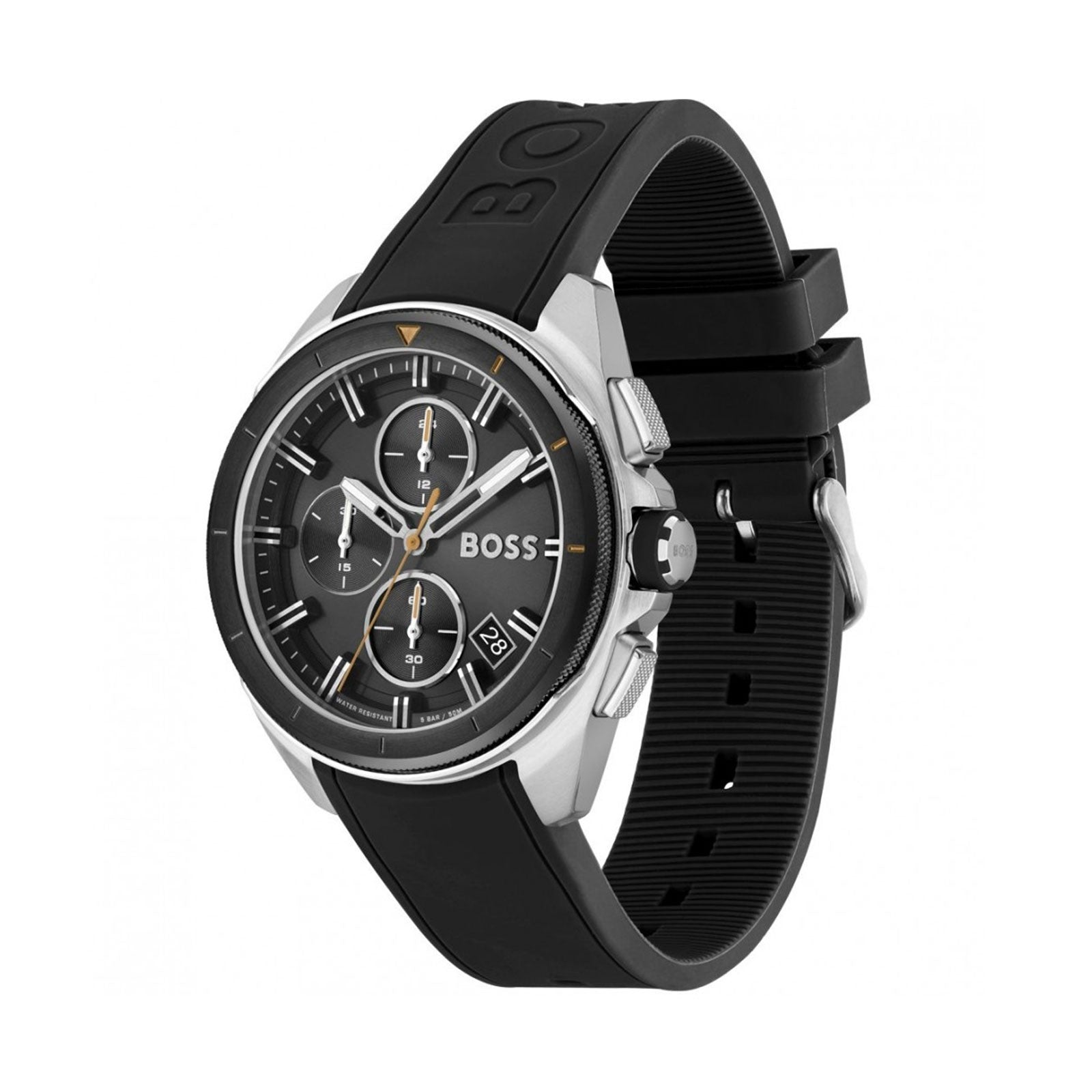 Buy Hugo Boss Chrono Volane Dial Black Silicone Watch for Men - 1513953 in Pakistan