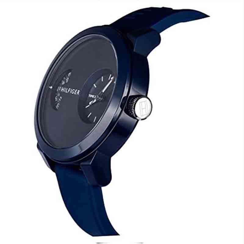 Buy Tommy Hilfiger Mens Quartz Silicone Strap Blue Dial 44mm Watch - 1791556 in Pakistan