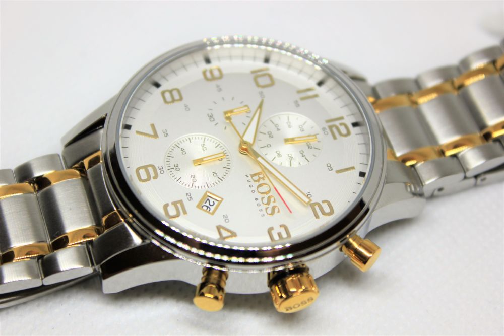 Buy Hugo Boss Mens Quartz Stainless Steel White Dial 44mm Watch - 1513236 in Pakistan