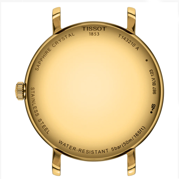 Buy Tissot Women’s Quartz Swiss Made Gold Stainless Steel Champagne Dial 34mm Watch T143.210.33.021.00 in Pakistan