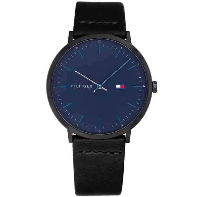 Buy Tommy Hilfiger Men's Quartz Leather Strap Blue Dial 40mm Watch - 1791462 in Pakistan