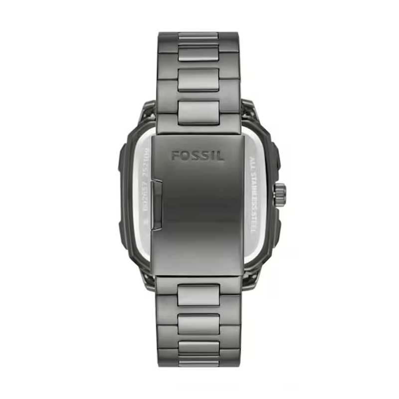 Buy Fossil Men's Quartz Grey Stainless Steel Silver Dial 42mm Watch BQ2657 in Pakistan