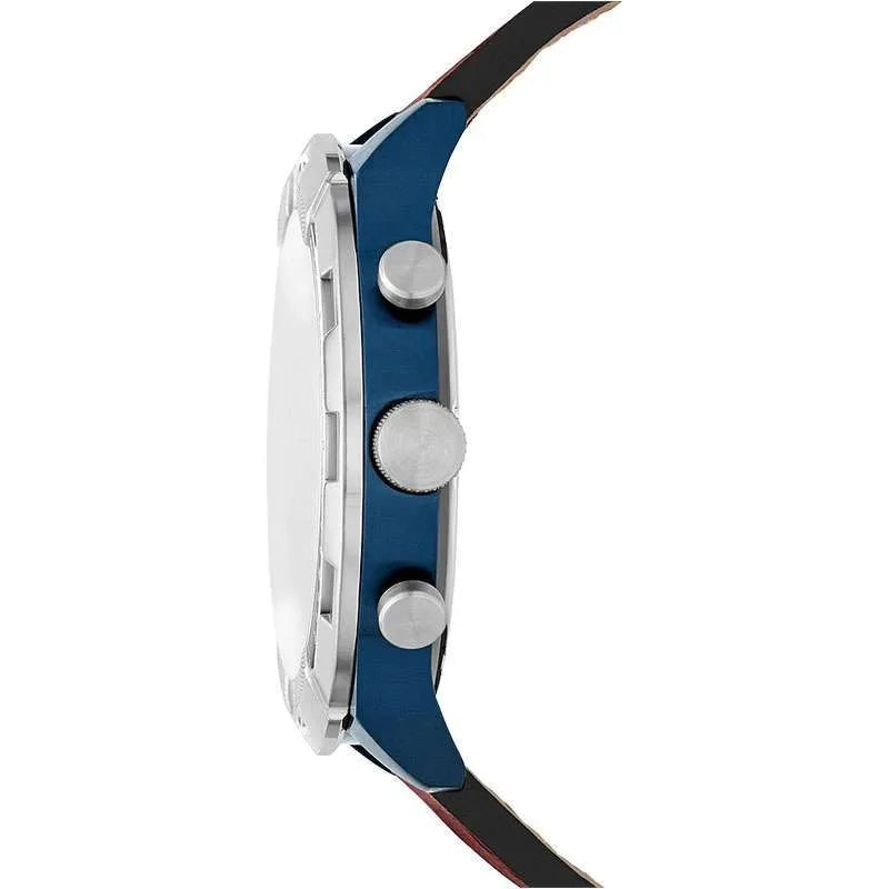 Buy Fossil Men's Quartz Brown Leather Strap Blue Dial 50mm Watch FS5829 in Pakistan