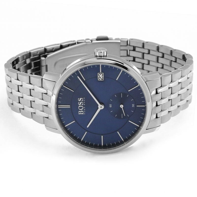 Buy Hugo Boss Mens Quartz Silver Stainless Steel Blue Dial 40mm Watch - 1513642 in Pakistan