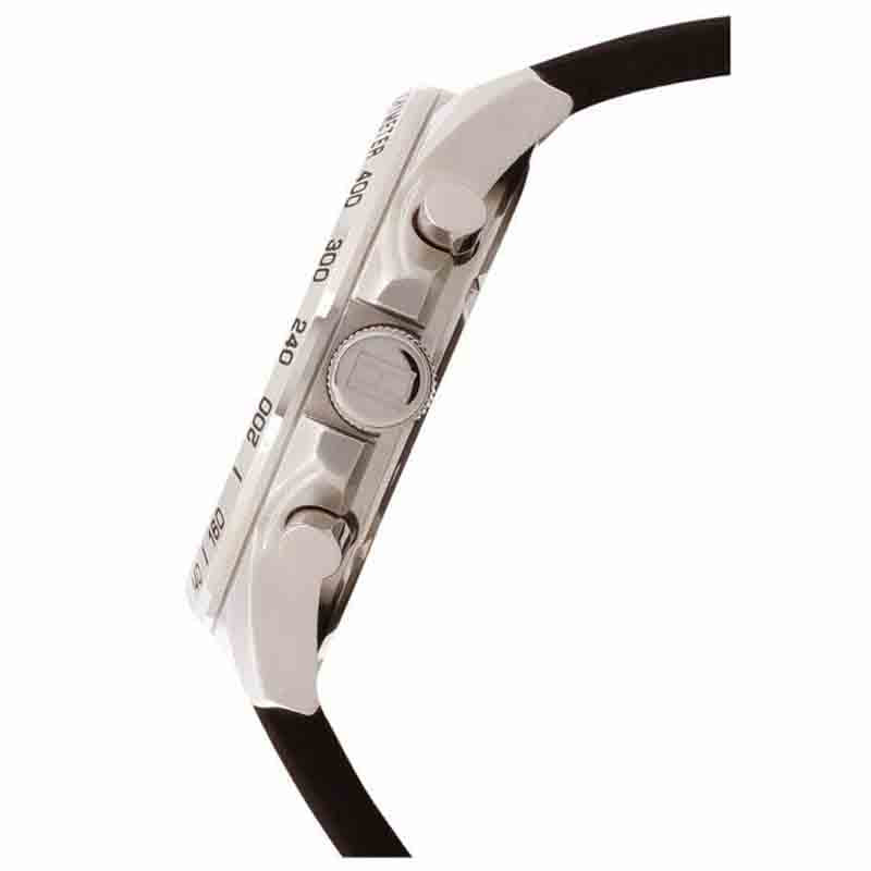 Buy Tommy Hilfiger Mens Quartz Silicone Strap Black Dial 46mm Watch - 1791473 in Pakistan