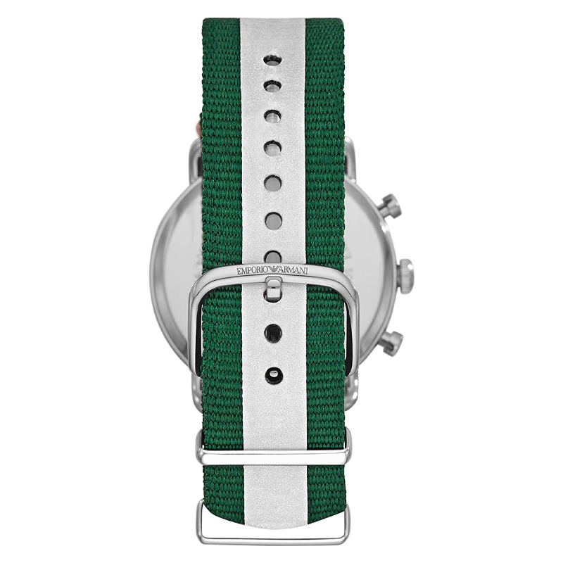 Buy Emporio Armani Men's Quartz Two-tone Nylon Strap Green Dial 43mm Watch AR11221 in Pakistan