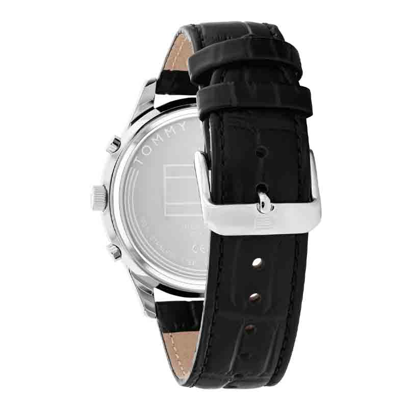 Buy Tommy Hilfiger Mens Quartz Black Leather Strap Black Dial 44mm Watch - 1710502 in Pakistan
