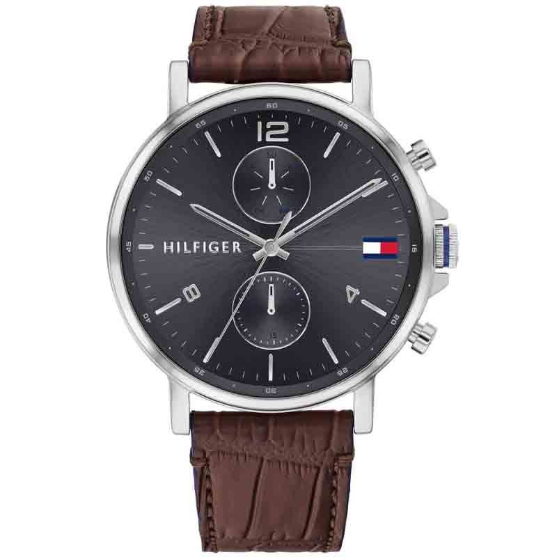 Buy Tommy Hilfiger Daniel Grey Dial Brown Leather Strap Watch for Men - 1710416 in Pakistan