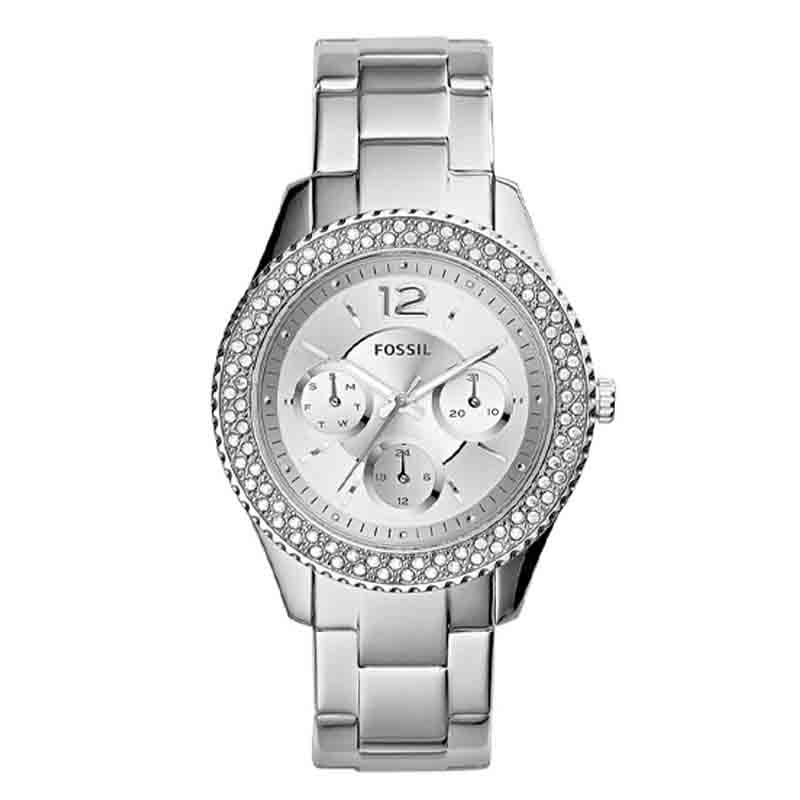 Buy Fossil Women's Quartz Silver Stainless Steel Silver Dial 38mm Watch ES3588 in Pakistan