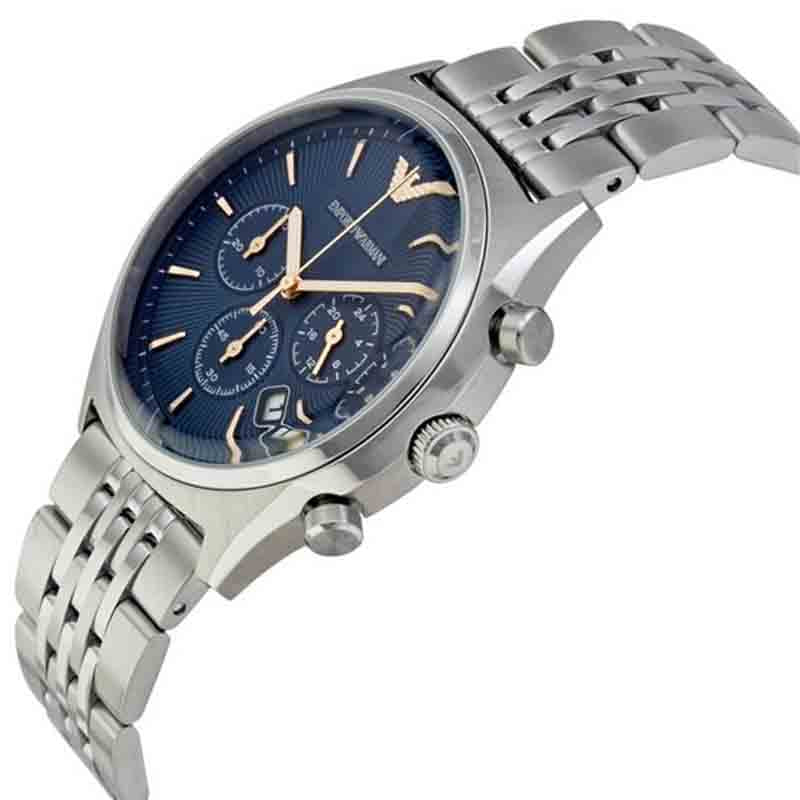 Buy Emporio Armani Men's Chronograph Quartz Stainless Steel Blue Dial 43mm Watch AR1974 in Pakistan