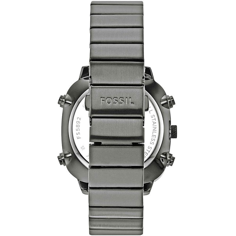 Buy Fossil Men's Analog & Digital Grey Stainless Steel Negative Display Dial 42mm Watch FS5892 in Pakistan