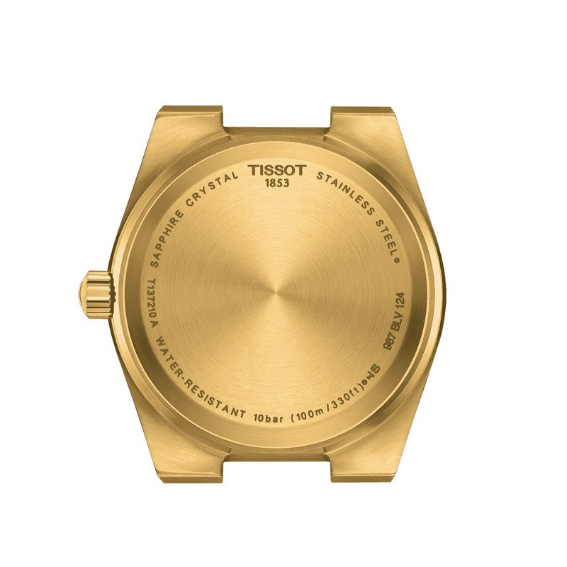 Buy Tissot Unisex Quartz Swiss Made Gold Stainless Steel Gold Dial 35mm Watch T137.210.33.021.00 in Pakistan