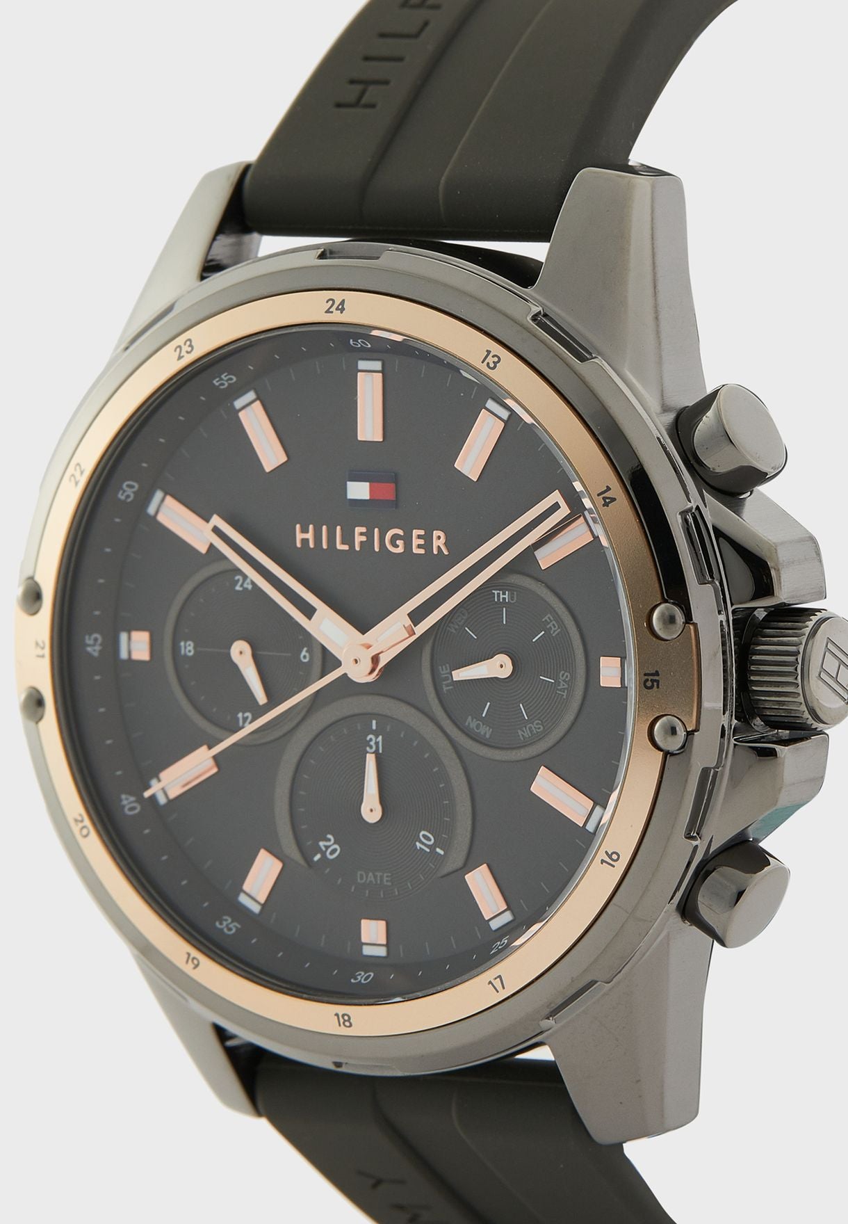 Buy Tommy Hilfiger Mens Quartz Silicone Strap Grey Dial 45mm Watch - 1791792 in Pakistan