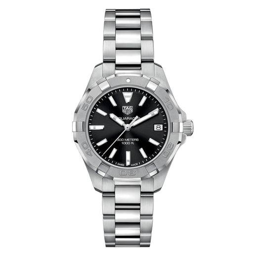 Buy Tag Heuer Aquaracer Black Dial Silver Steel Strap Watch for Women - WBD1310.BA0740 in Pakistan