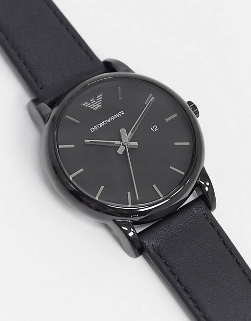 Buy Emporio Armani Classic Black Dial Black Leather Strap Watch for Men - AR1732 in Pakistan
