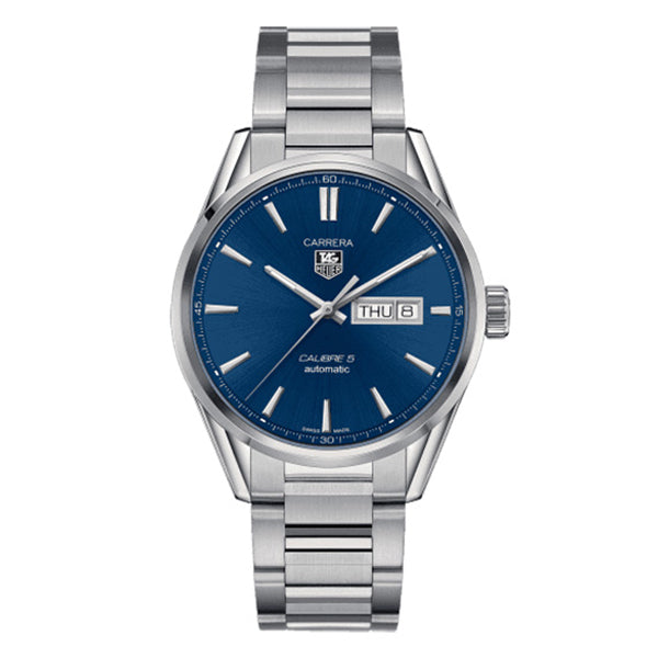 Buy Tag Heuer Carrera Calibre 5 Blue Dial Silver Steel Strap Watch for for Men - WAR201E.BA0723 in Pakistan