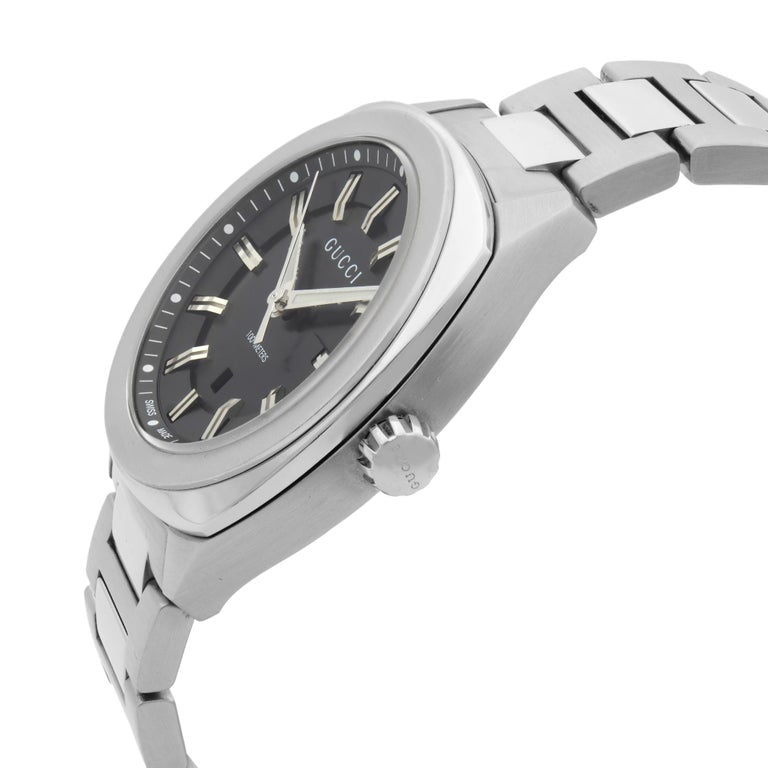 Buy Gucci G Timeless Black Dial Silver Steel Strap Watch for Men - YA142401 in Pakistan