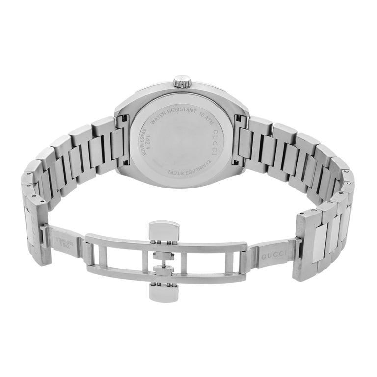 Buy Gucci G Timeless Black Dial Silver Steel Strap Watch for Men - YA142401 in Pakistan