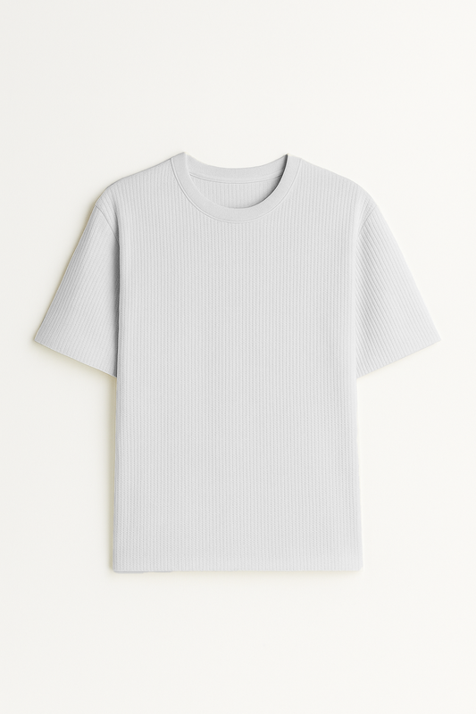 Buy Half Sleeve Waffle Knit Shirt - Ash Zone in Pakistan