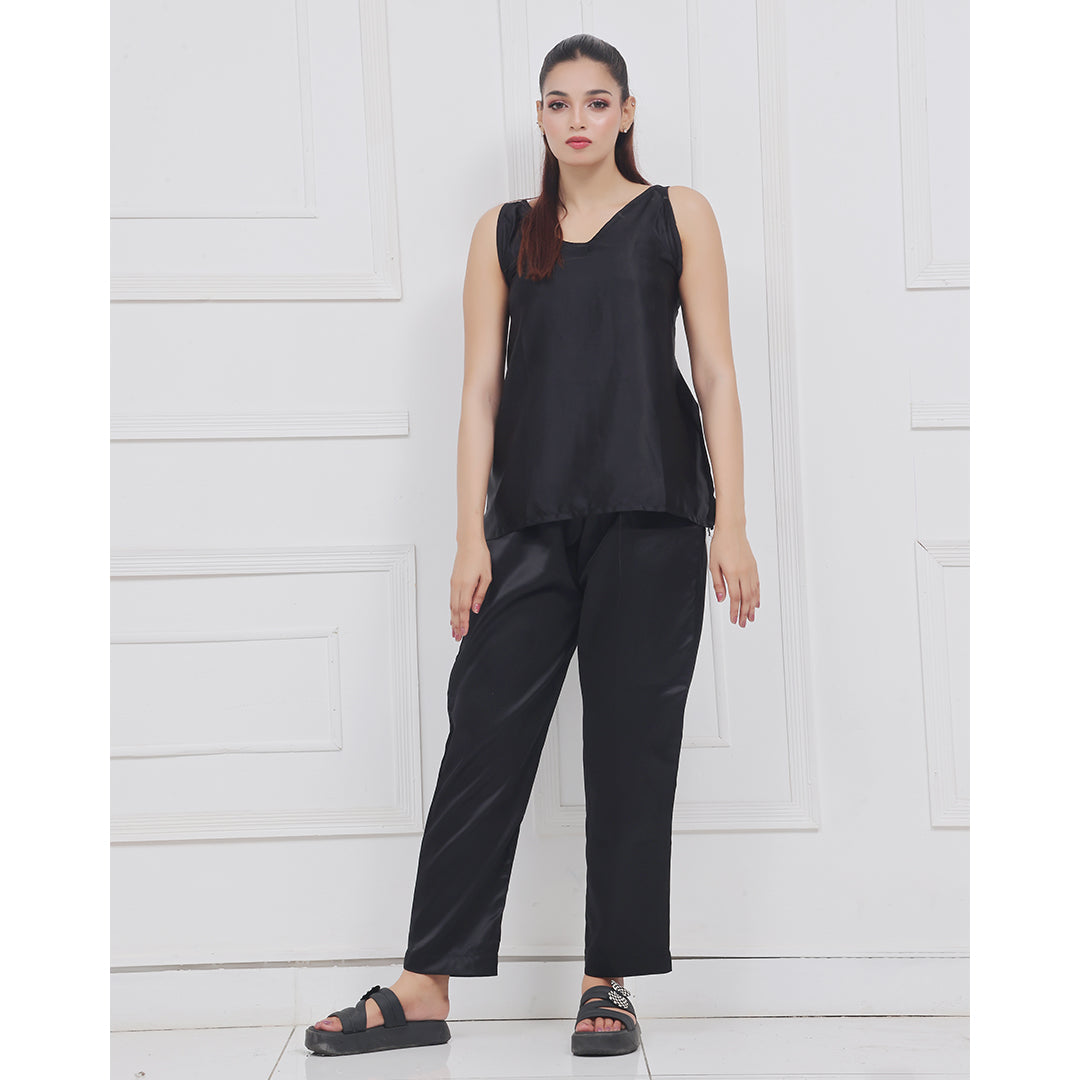 Buy Sajiero Silk Sleeveless Pj Suit - Dream Silk in Pakistan