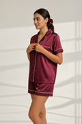 Buy Summer Chill Set With Scrunchie - Maroon in Pakistan