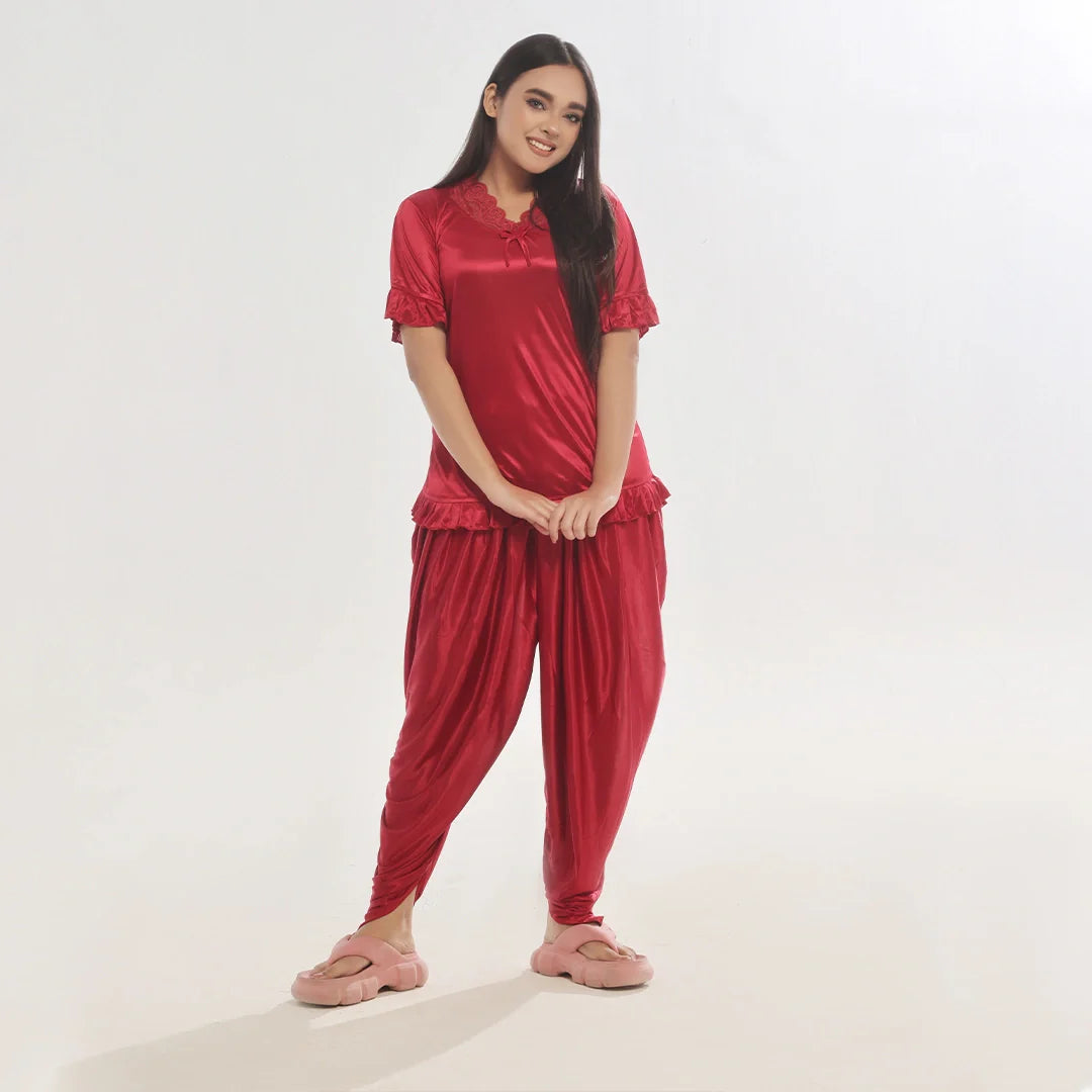 Buy Sajiero Patiala Silk Pajama Suit in Pakistan