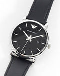 Buy Emporio Armani Luigi Black Dial Black Leather Strap Watch for Men - AR1692 in Pakistan