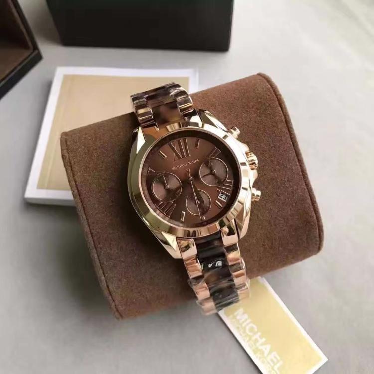 Buy Michael Kors Womens Quartz Chronograph Stainless Steel Brown Dial 36mm Watch - Mk5944 in Pakistan