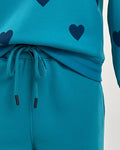 Buy Sajiero Fleece Pajama Set – Heart Cozy - Sea Green in Pakistan