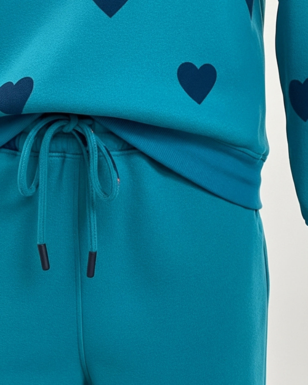 Buy Sajiero Fleece Pajama Set – Heart Cozy - Sea Green in Pakistan