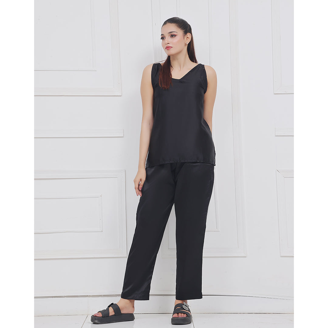 Buy Sajiero Silk Sleeveless Pj Suit - Dream Silk in Pakistan