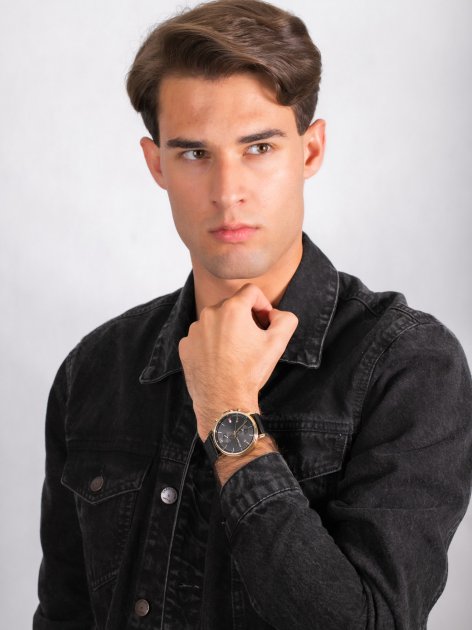 Buy Tommy Hilfiger Mens Quartz Leather Strap Black Dial 44mm Watch - 1710417 in Pakistan