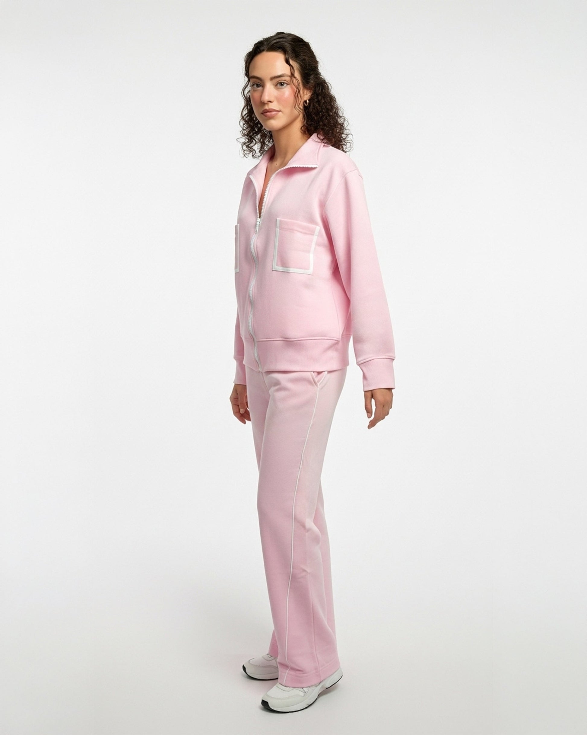 Buy Sajiero Fleece Tracksuit – Comfy Zip - Pink in Pakistan