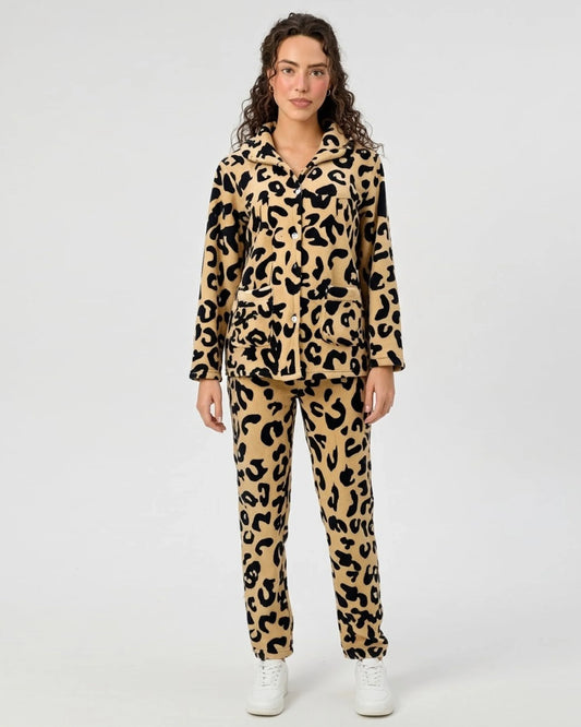 Buy Sajiero Fleece Pajama Suit - Warm Wild in Pakistan