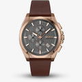 Buy Hugo Boss Mens Quartz Brown Leather Strap Grey Dial 46mm Watch - 1513882 in Pakistan