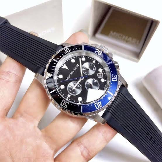 Buy Michael Kors Mens Quartz Black Silicone Strap Black Dial 45mm Watch - Mk8365 in Pakistan